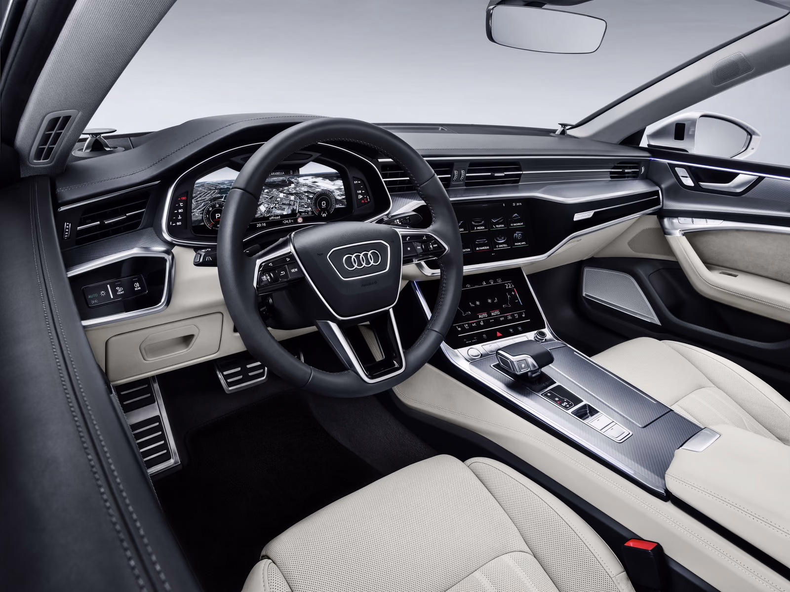 Audi A7 Sportback — водительское место и виртуальная панель