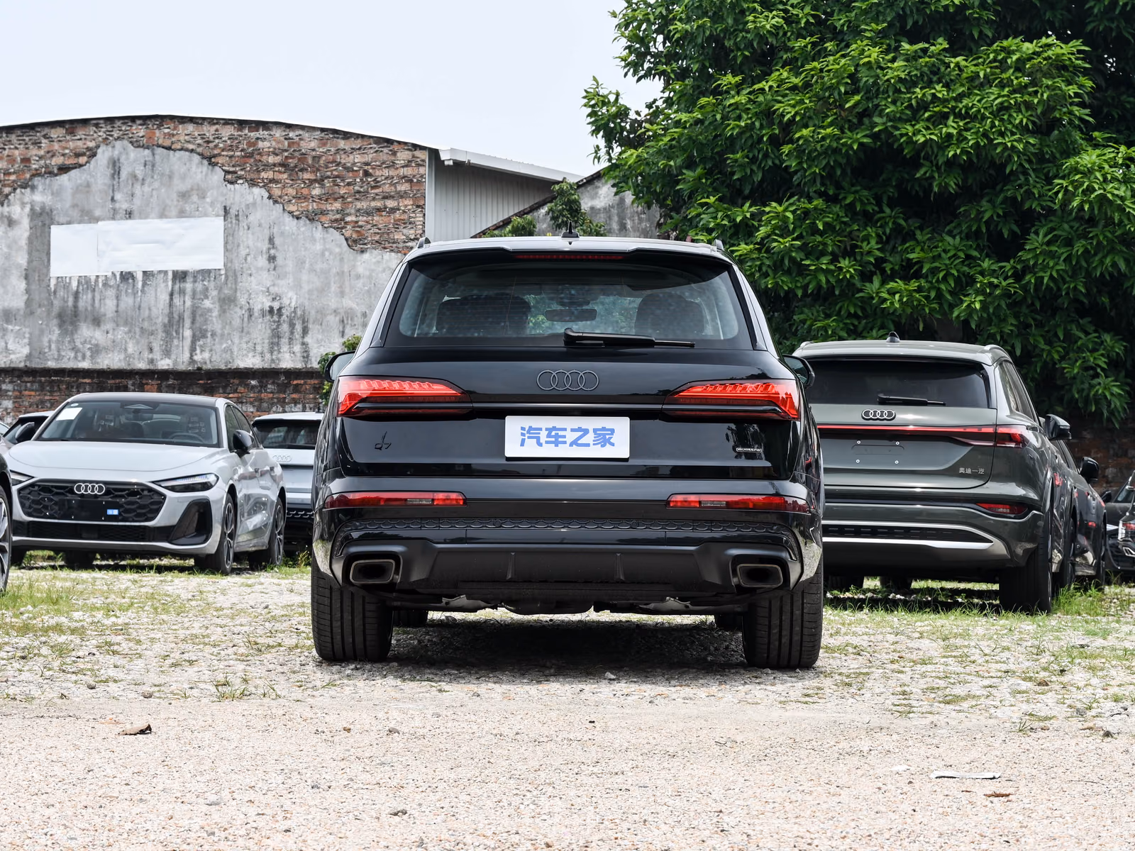 Audi Q7 — вид строго сзади