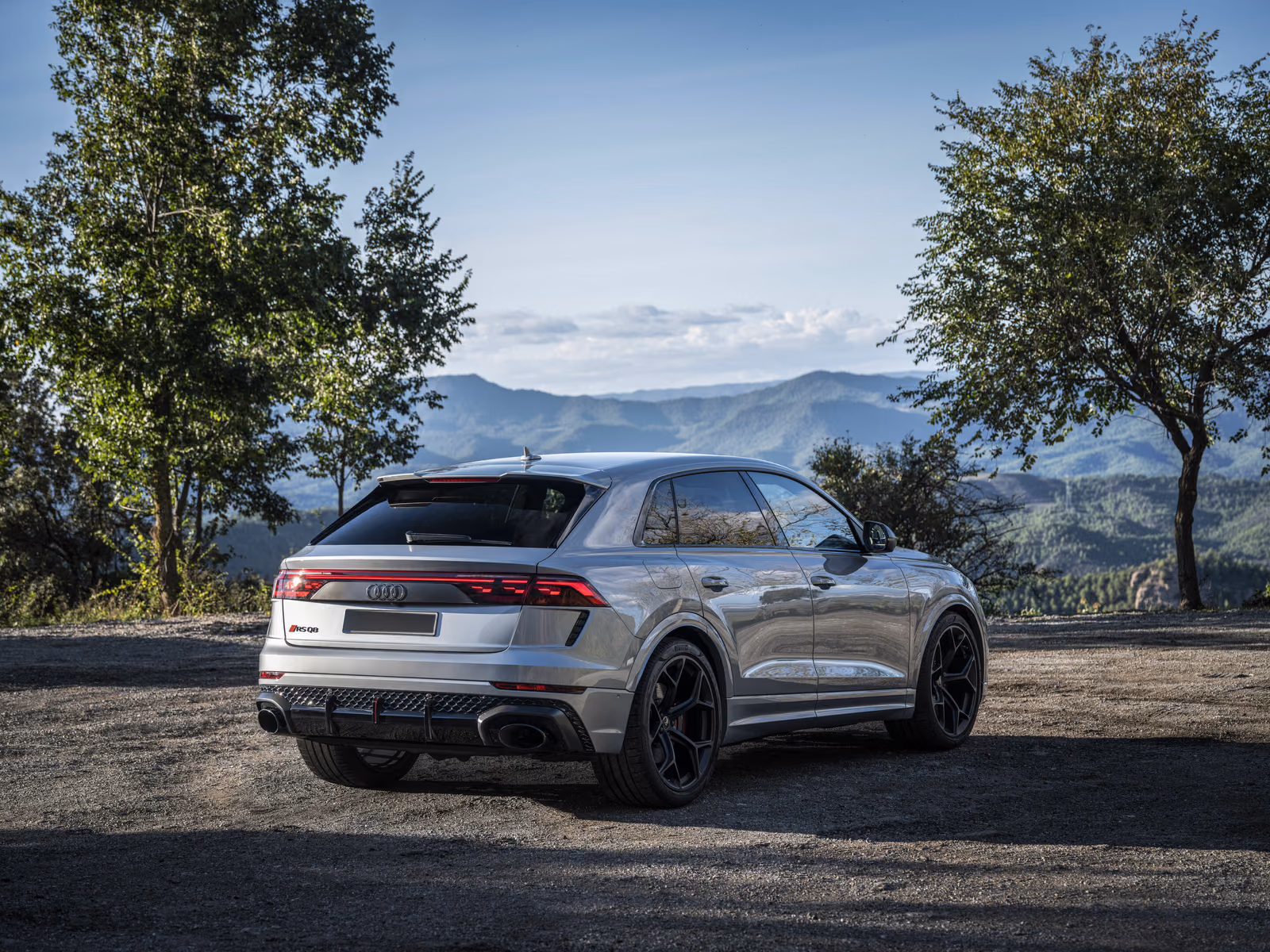 Audi RS Q8 — вид сзади в три четверти на смотровой площадке