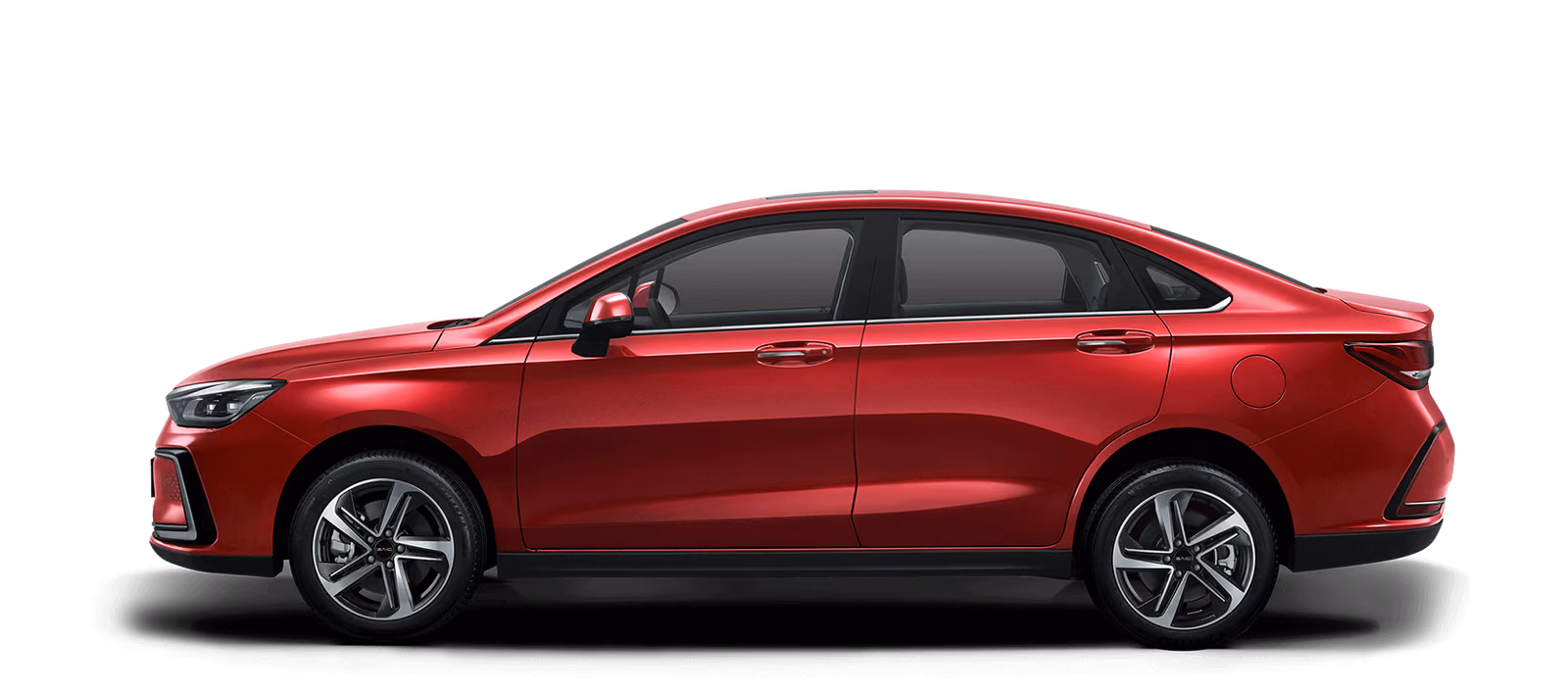 Красный BAIC U5 Plus в профиль