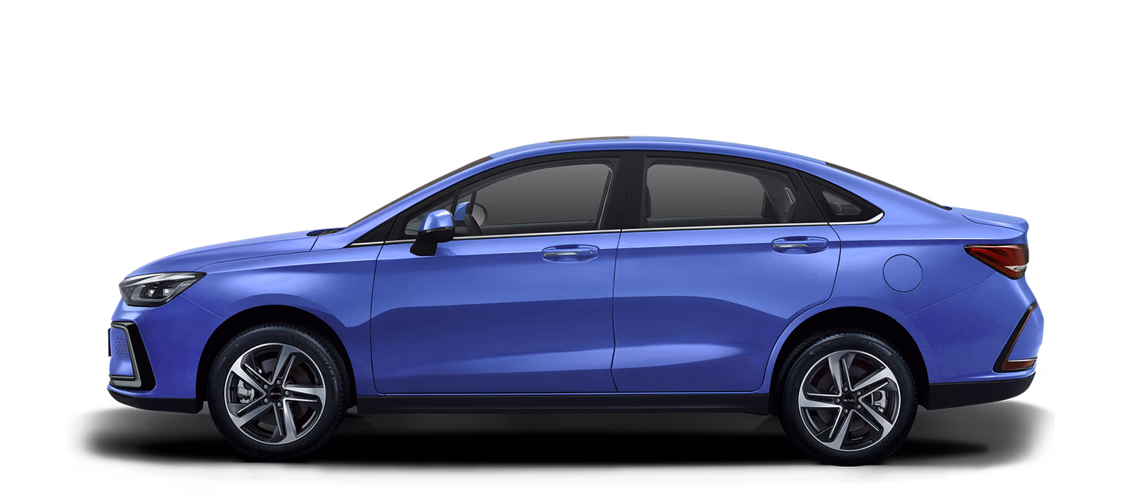 Синий BAIC U5 Plus в профиль