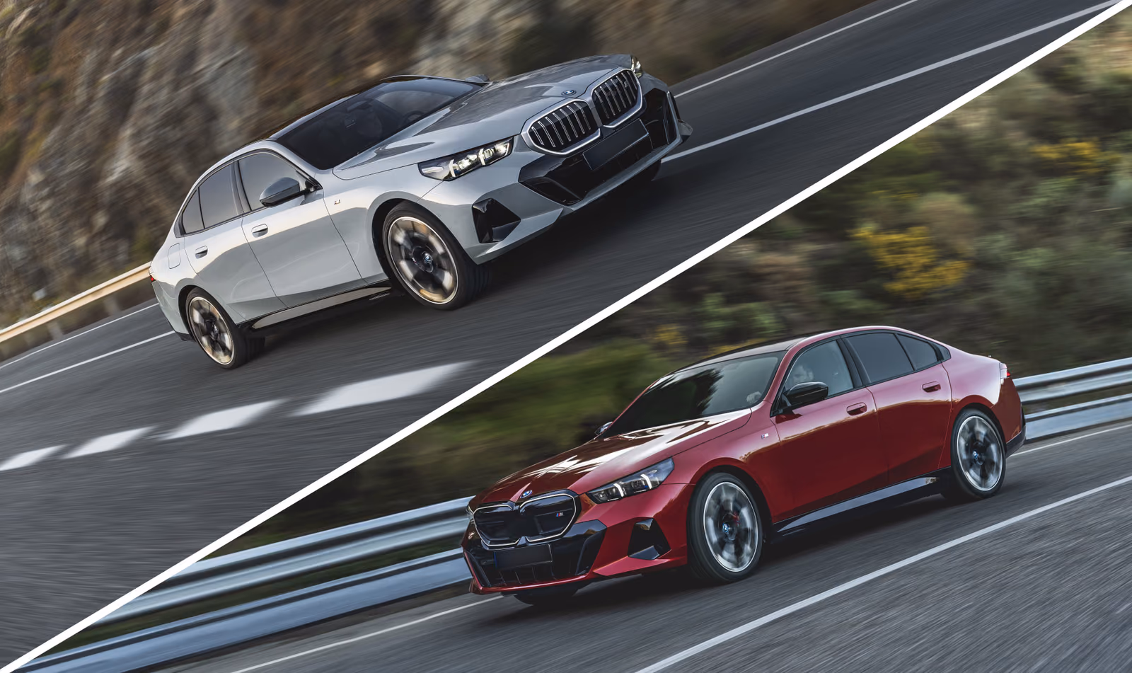 BMW 5 Series — два седана в движении по трассе