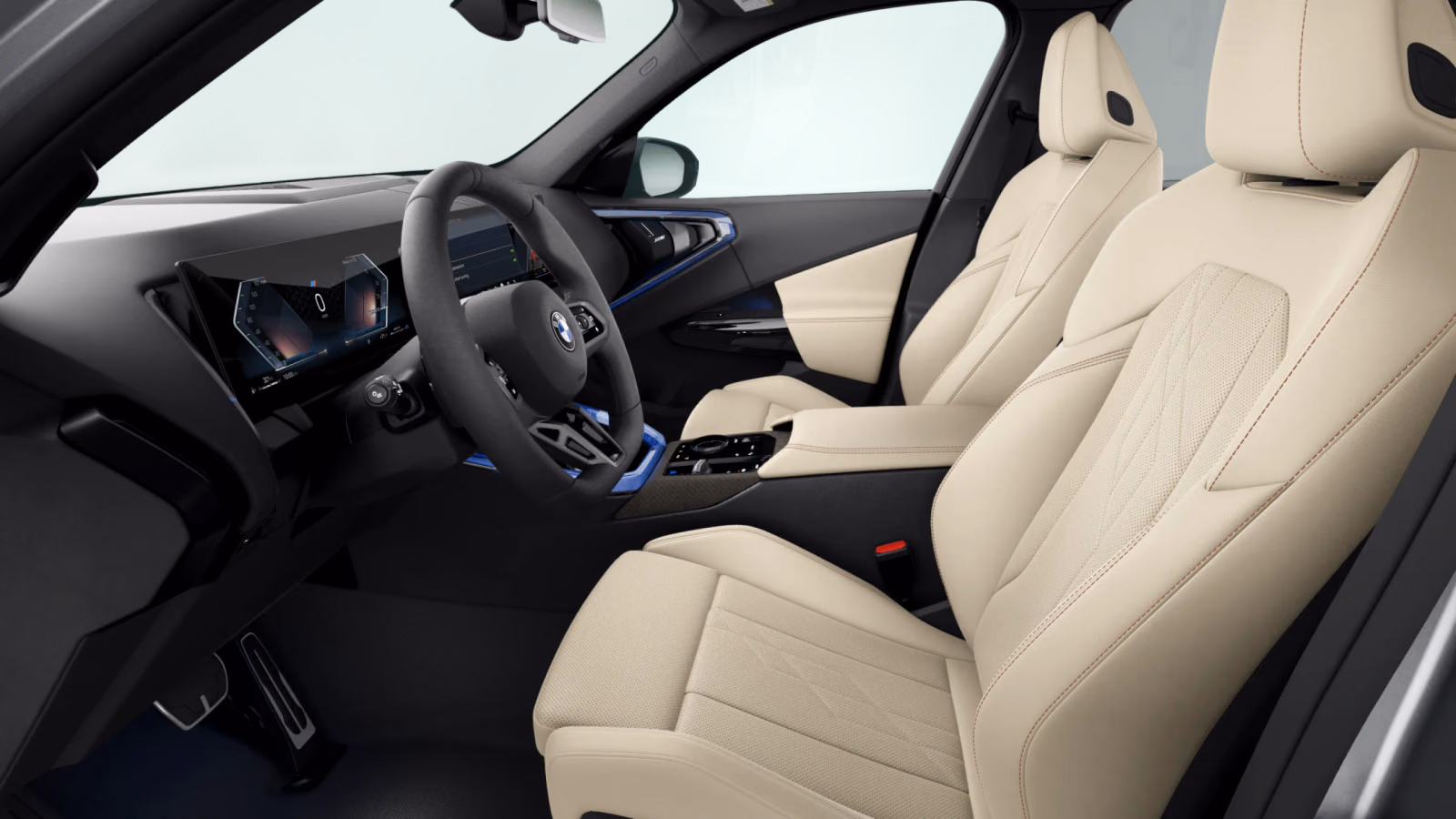 Салон BMW X3 в светлой отделке