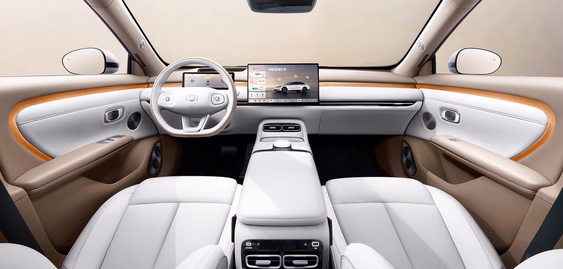 Передняя панель и экран Changan Nevo A06
