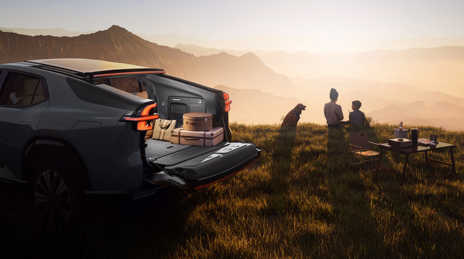 Changan Nevo E07 — открытый грузовой отсек в режиме пикапа
