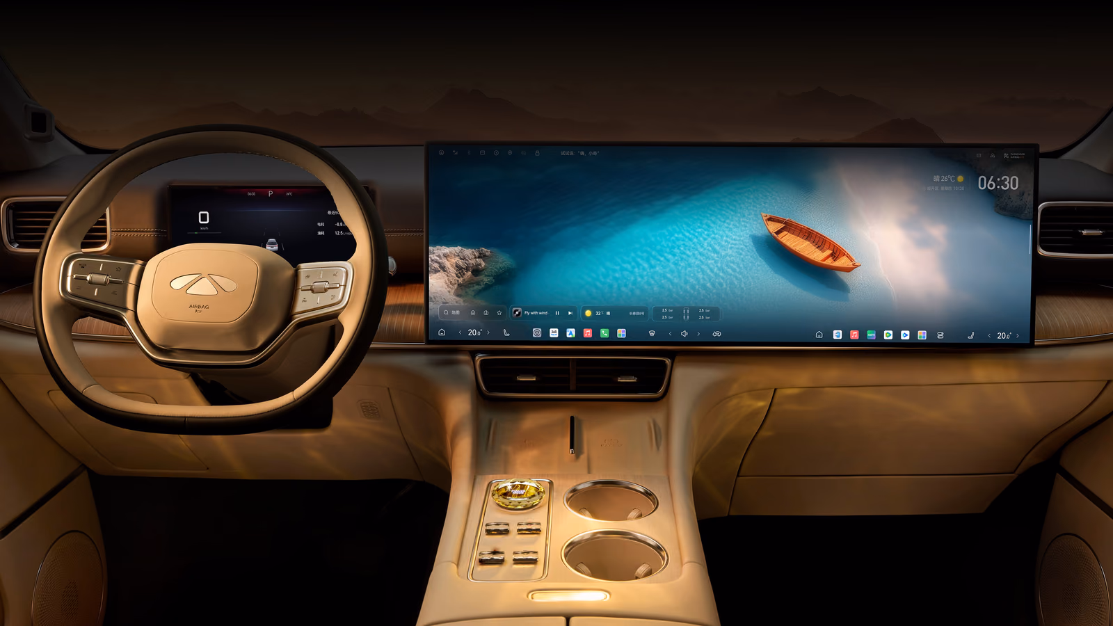 Chery Fulwin T11 — леворульный кокпит