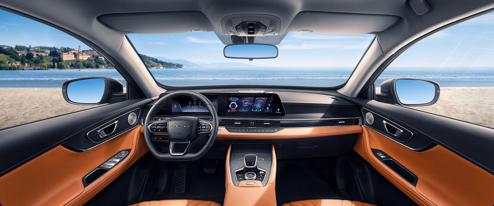 Передняя панель и водительское место Chery Tiggo 7