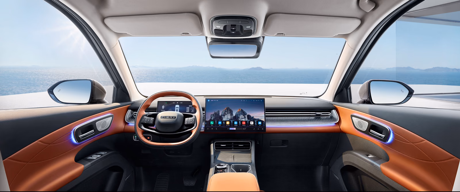 Передняя панель и водительское место Chery Tiggo 8