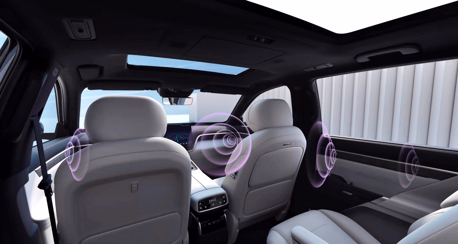 Dongfeng eπ 008 — расположение динамиков в салоне