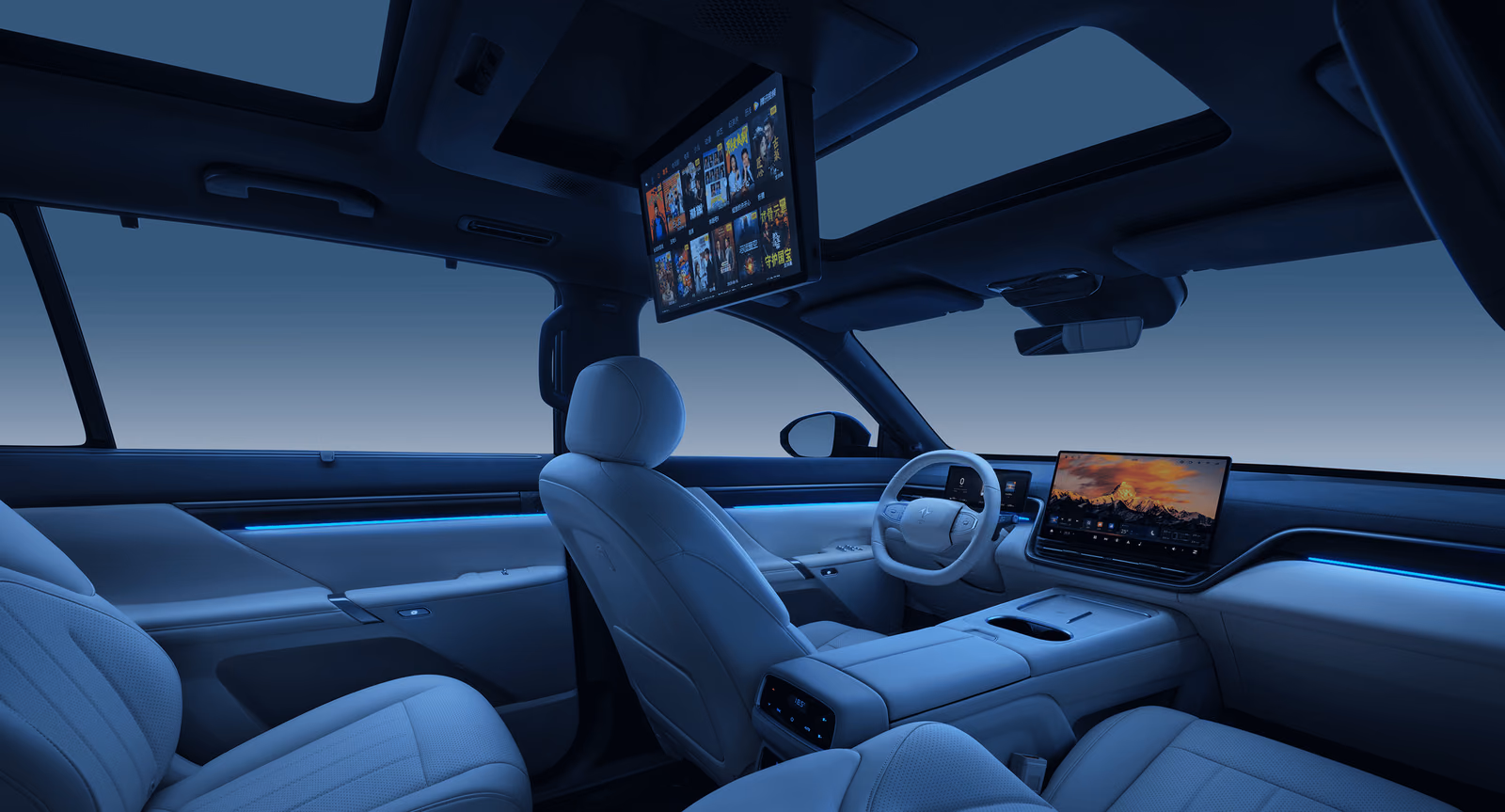 Dongfeng eπ 008 — ночная подсветка салона