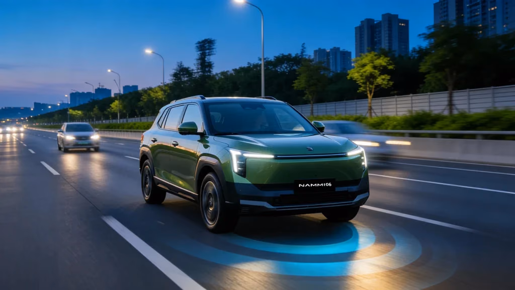 Dongfeng Nammi 06 — движение по городской дороге