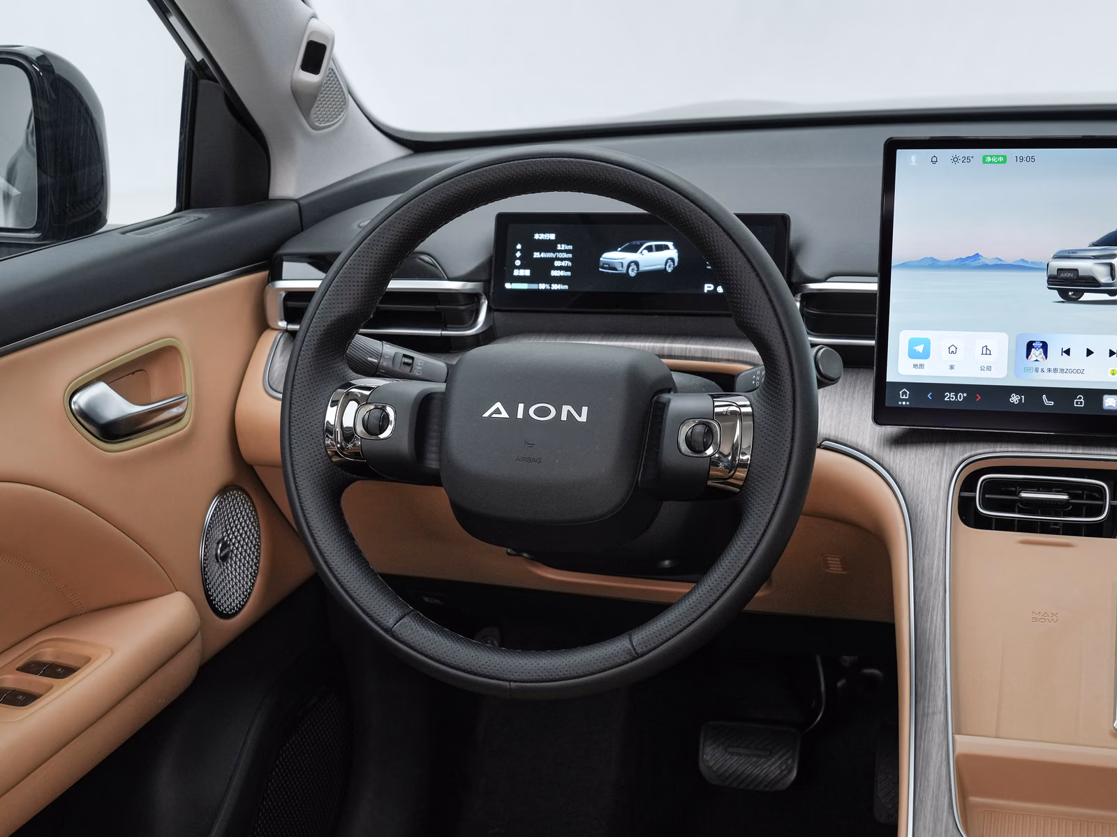 GAC Aion i60 — рулевое колесо и приборная панель