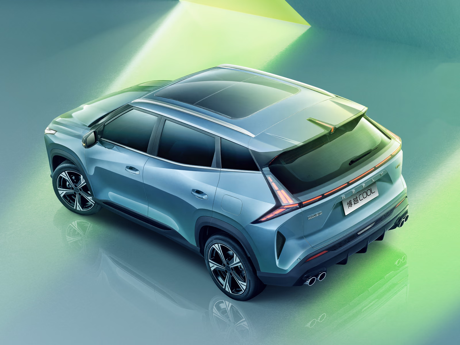 Geely Atlas Cool — вид сзади сверху
