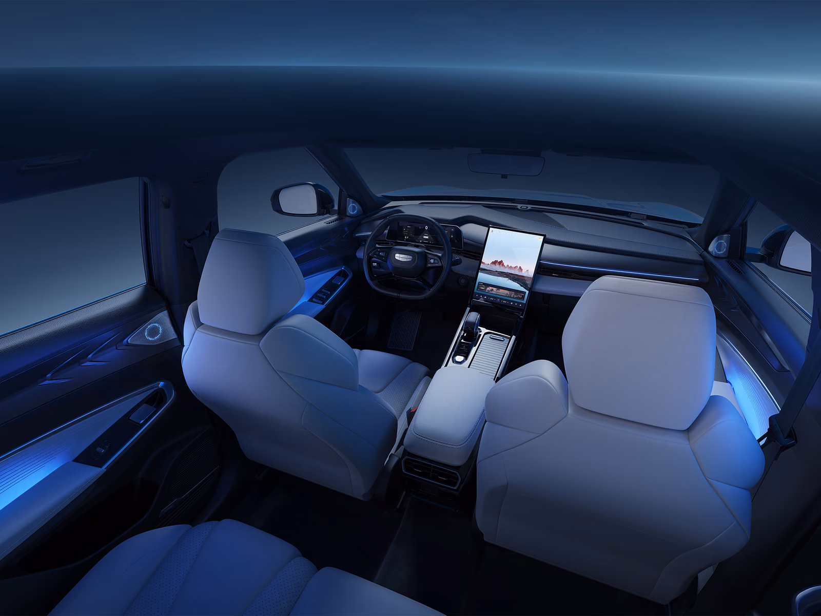 Geely Atlas Cool — атмосферная подсветка салона