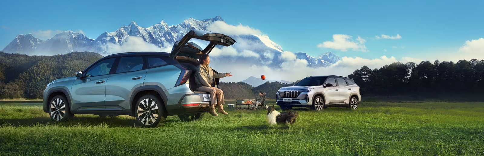 Geely Atlas L — семейный отдых на природе