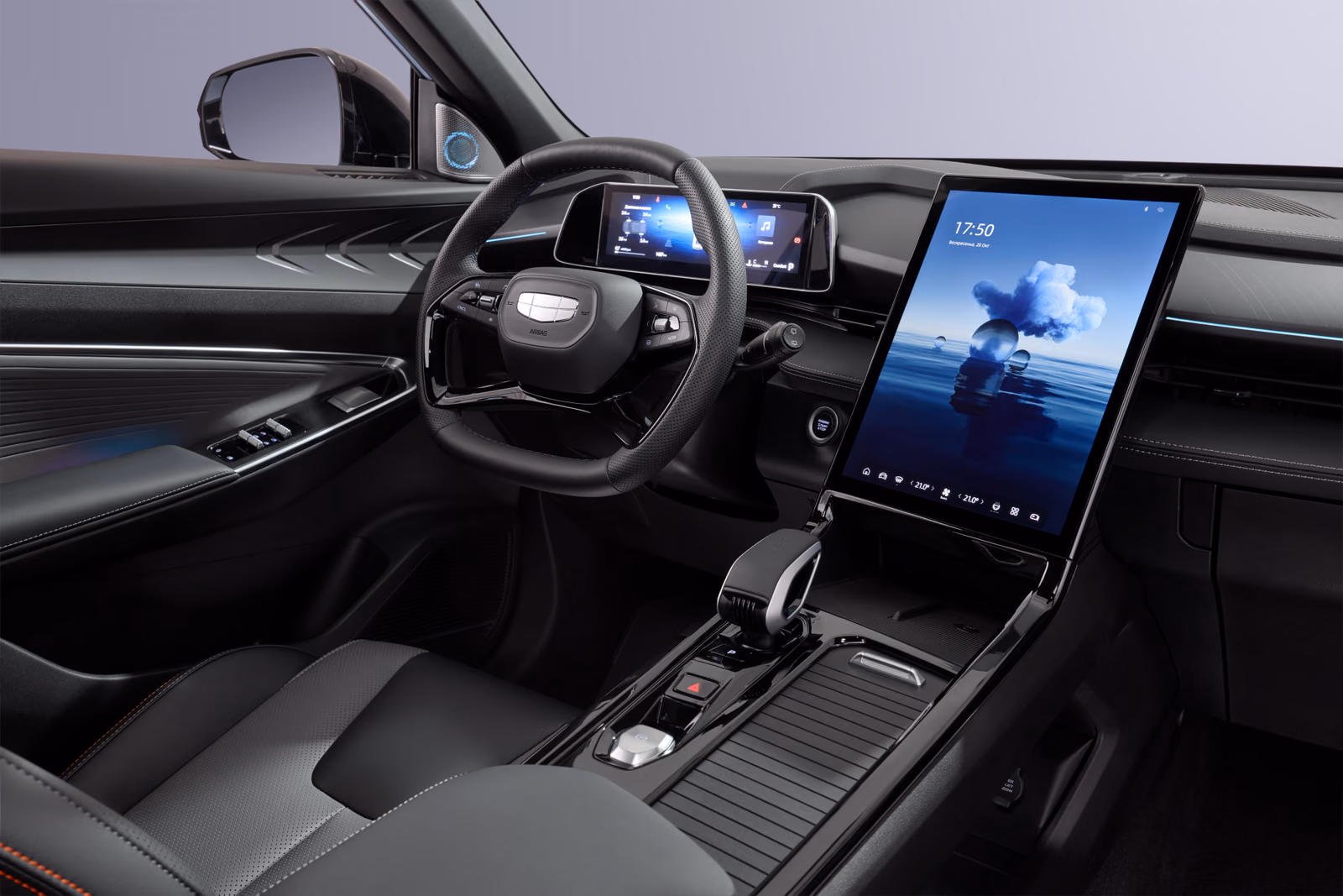 Кокпит Geely Cityray с вертикальным экраном