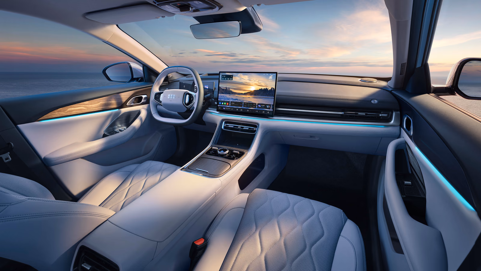Кокпит и передняя панель Geely Galaxy A7