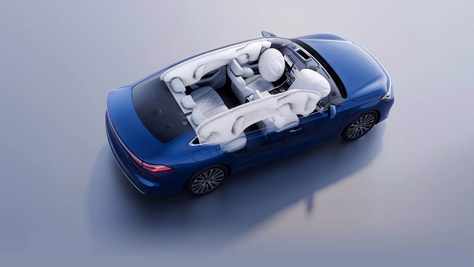 Компоновка салона Geely Galaxy A7, вид сверху