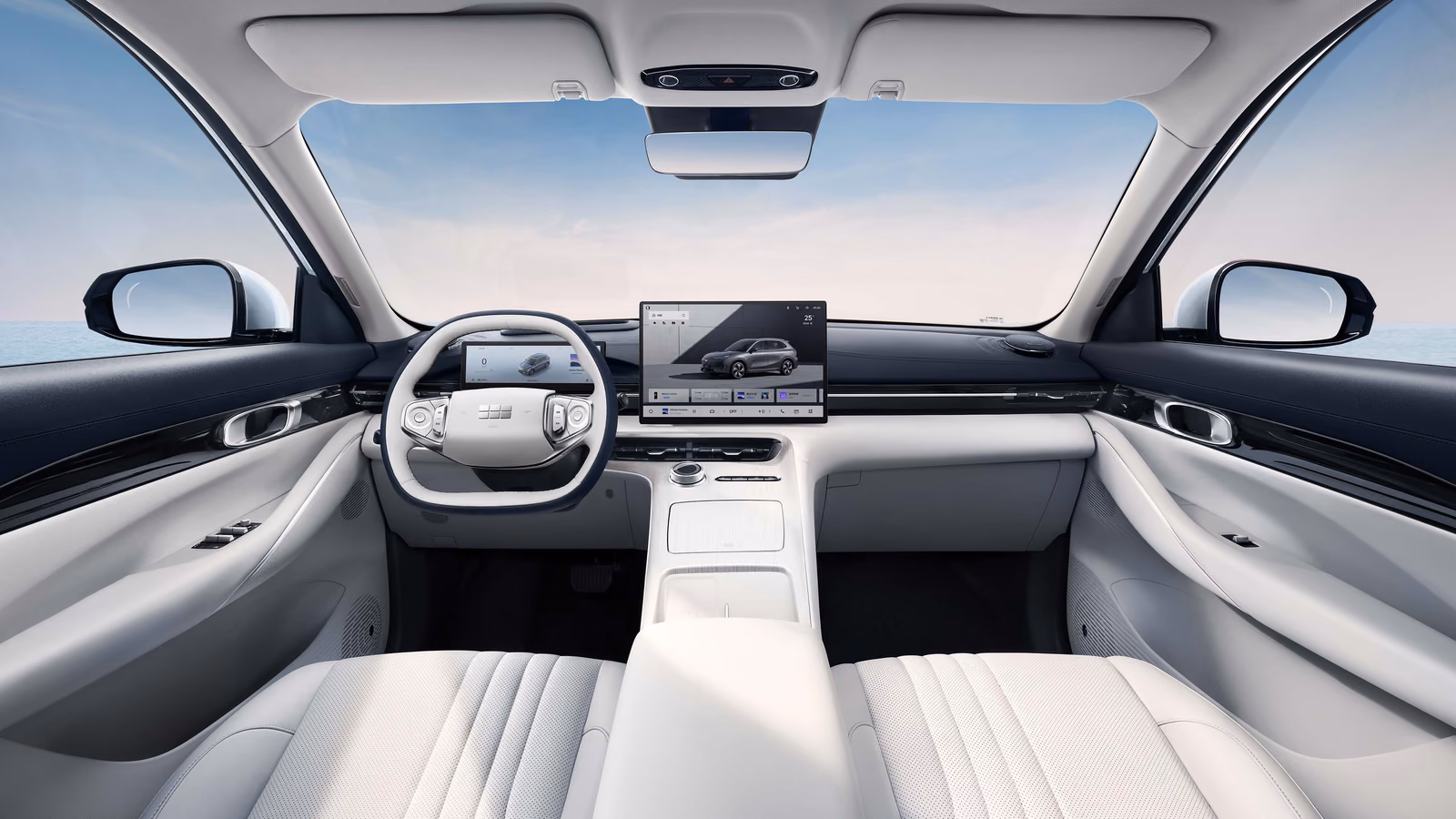 Кокпит и передняя панель Geely EX5