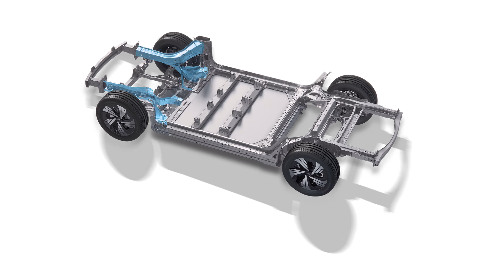 Платформа Geely EX5 с тяговой батареей и электроприводом