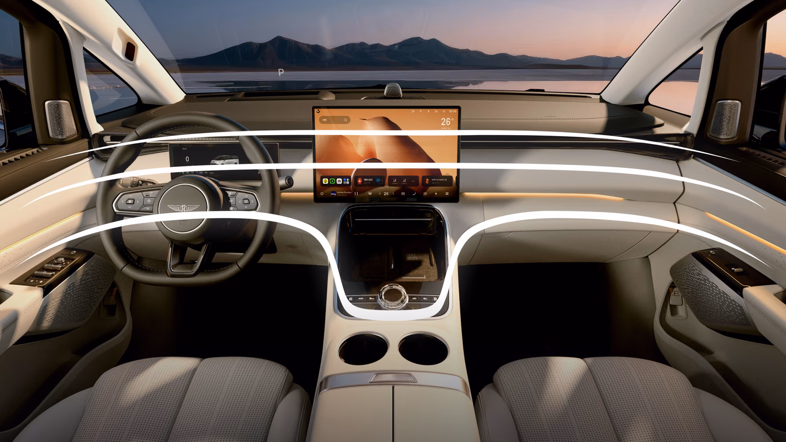 Кокпит Geely Galaxy V900