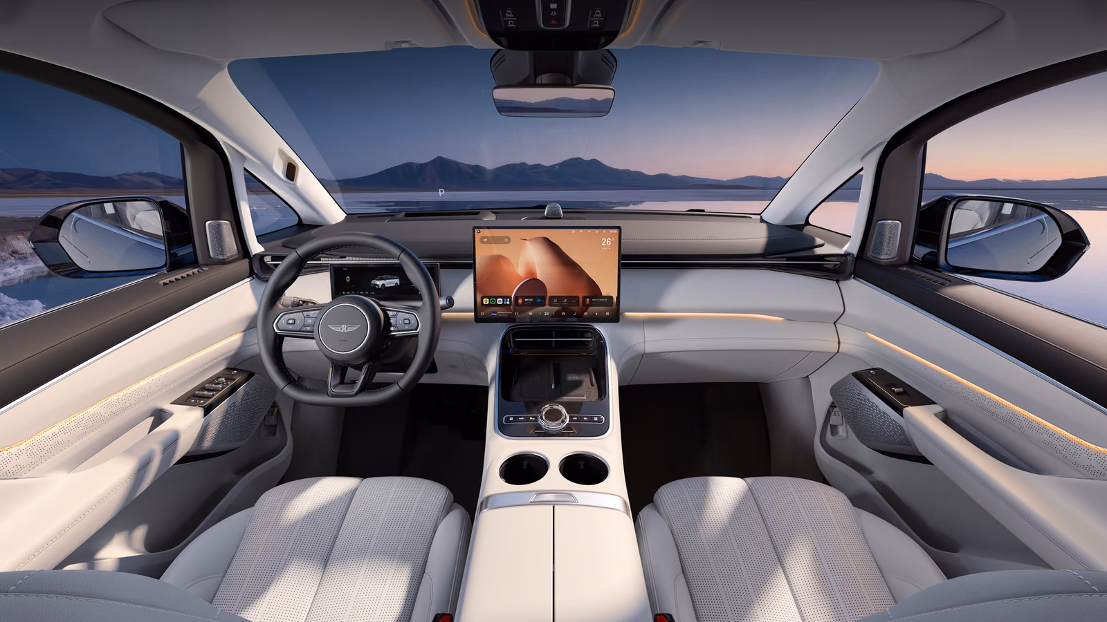 Водительское место и экраны Geely Galaxy V900