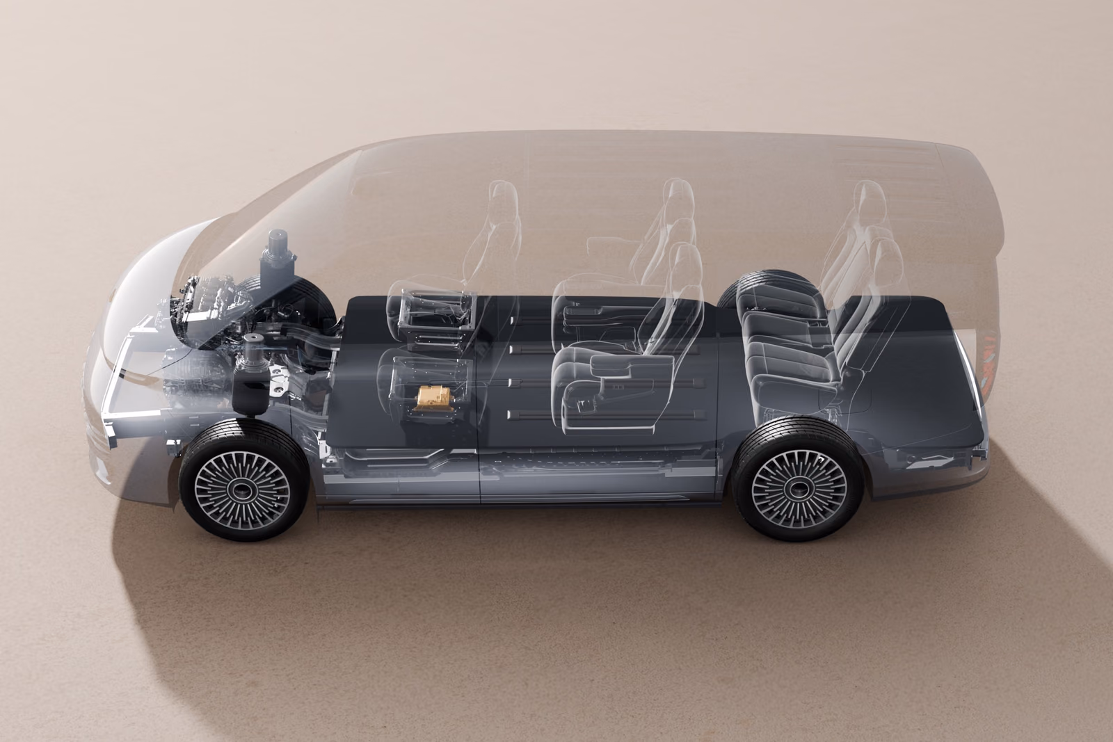 Компоновка шасси, силовой установки и салона Geely Galaxy V900
