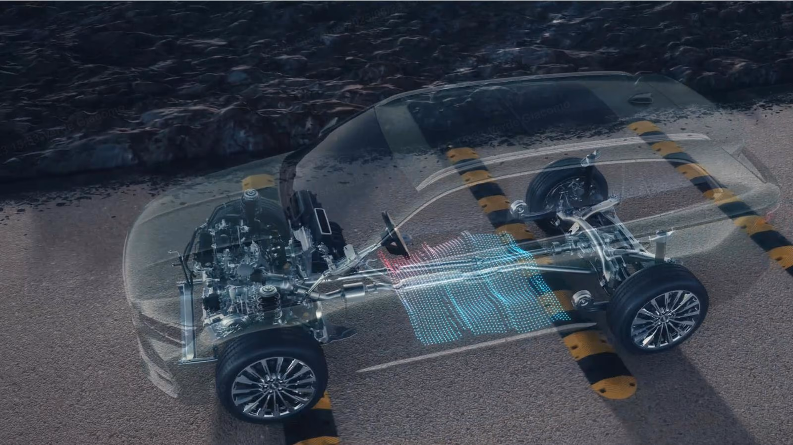 Шасси Geely Monjaro в разрезе