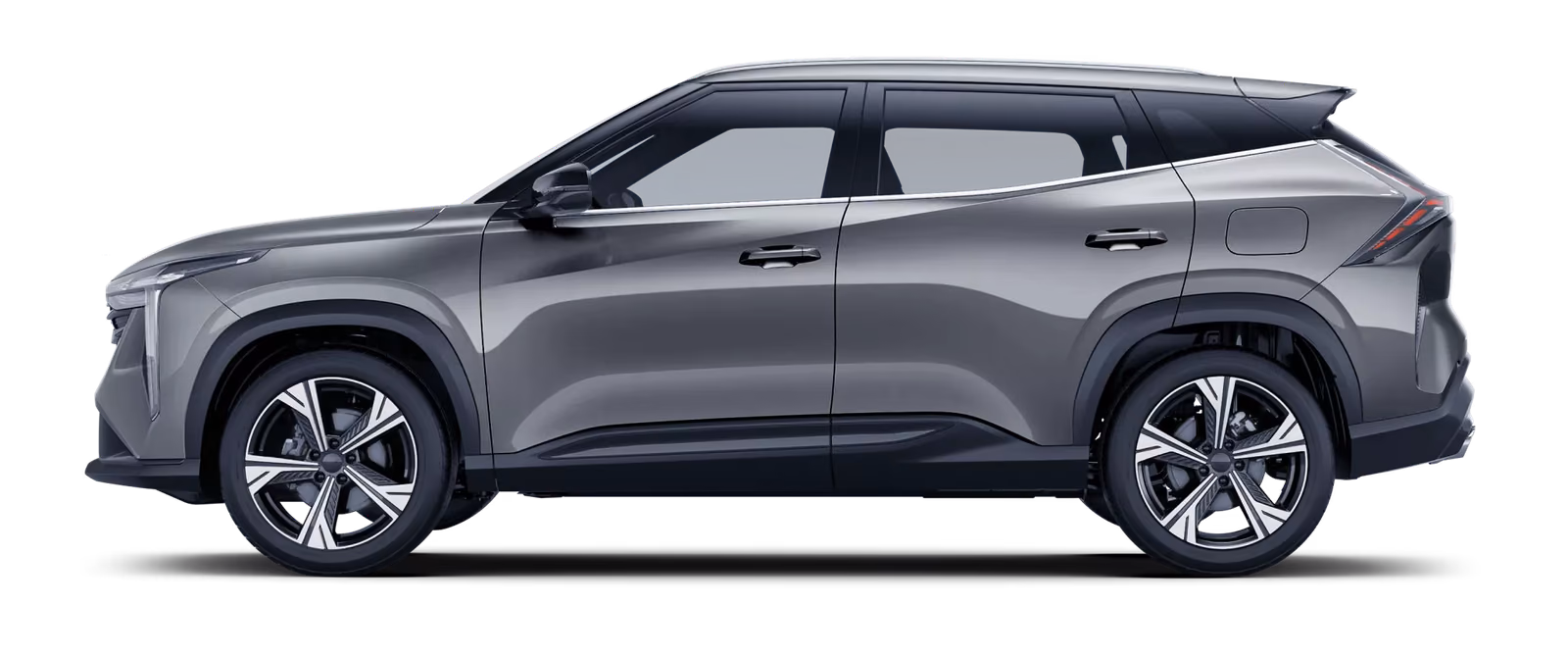 Серый Geely Okavango, профиль кузова