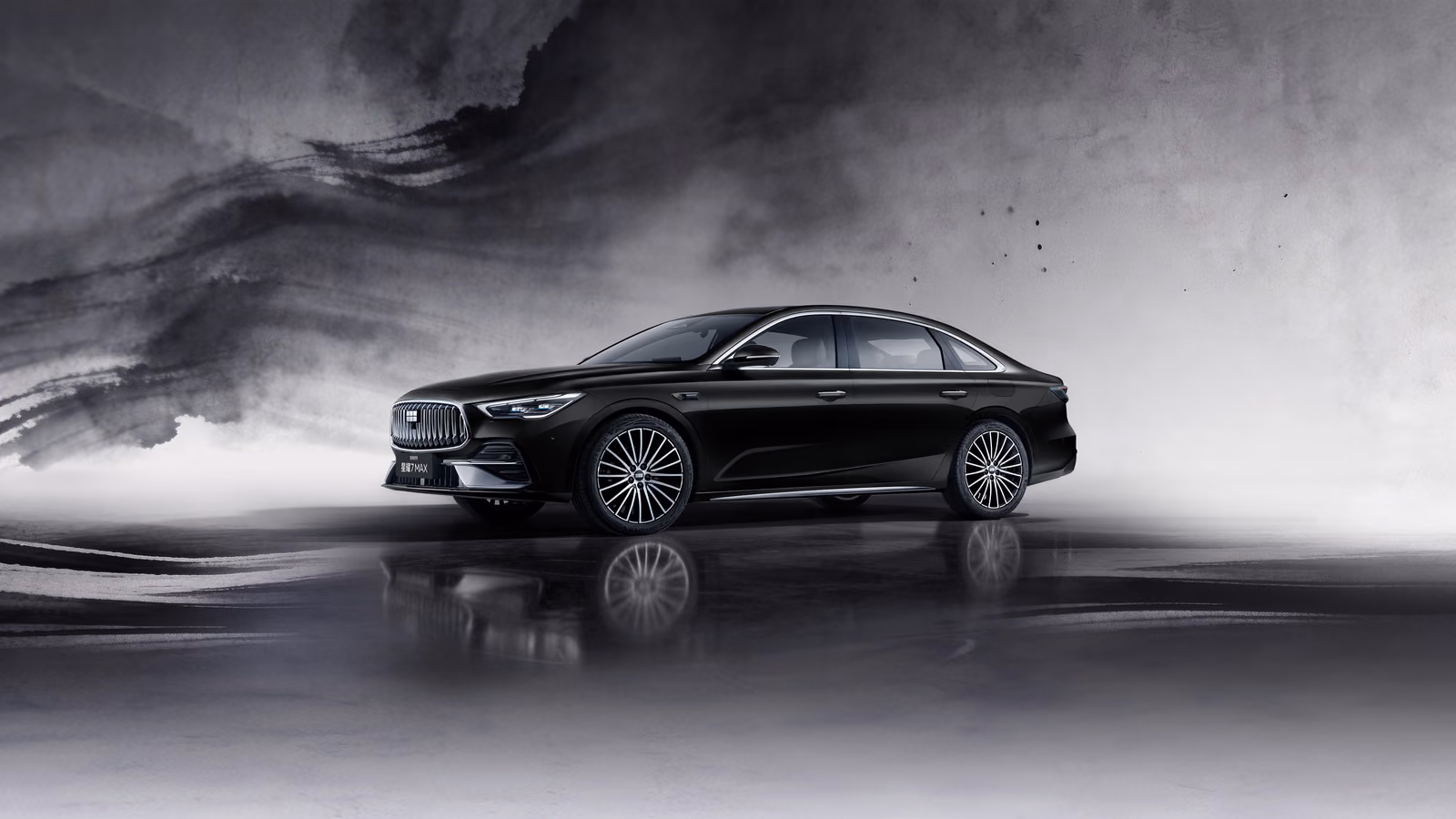 Чёрный Geely Starshine 7 в студии