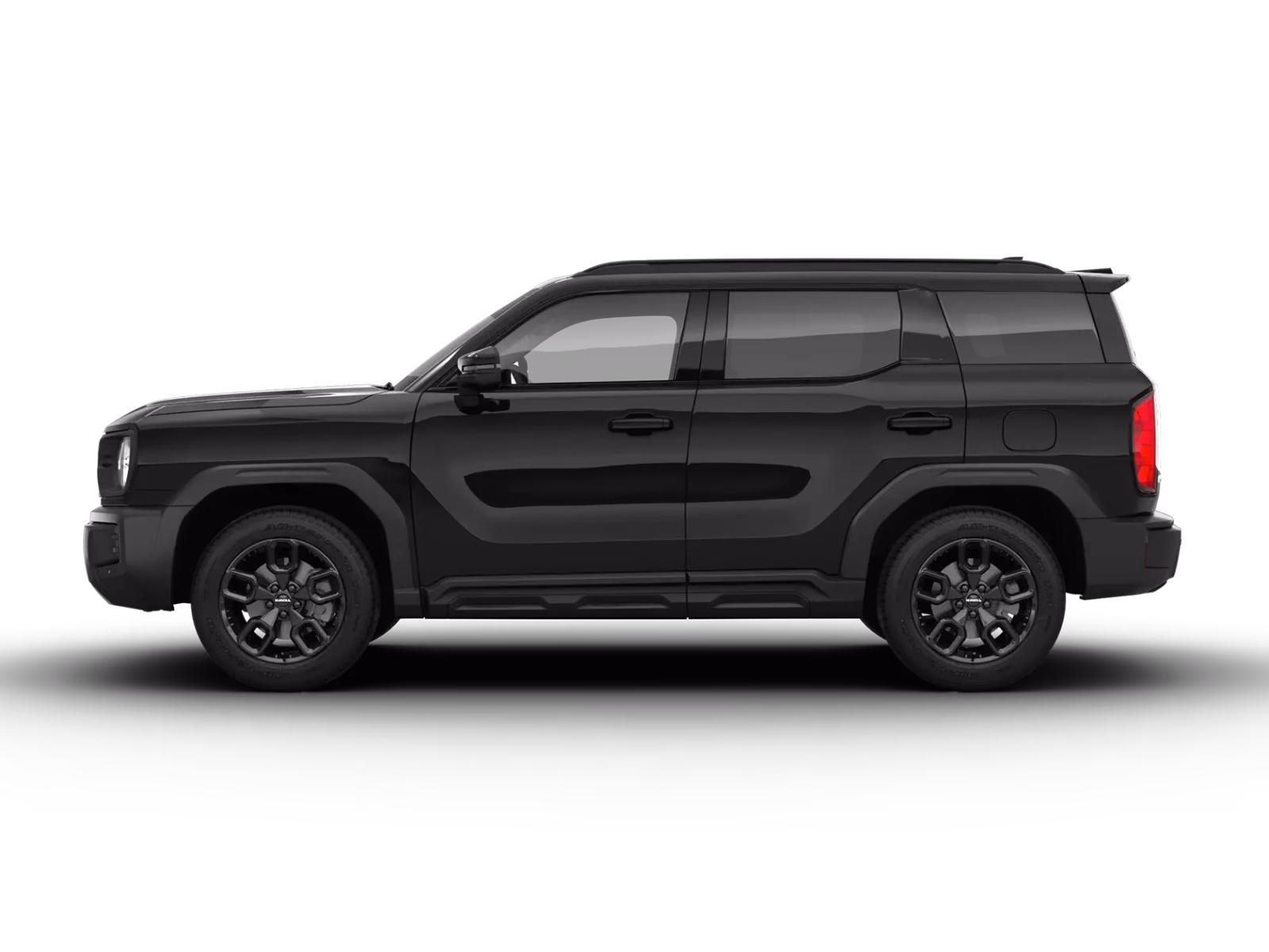 Haval H3 чёрного цвета в профиль