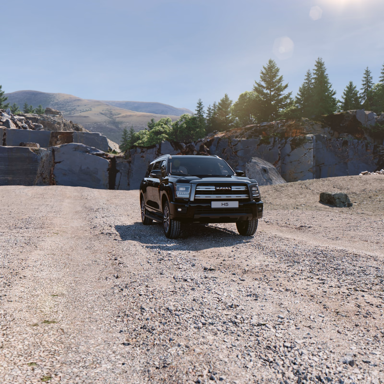 Haval H5 на грунтовой дороге