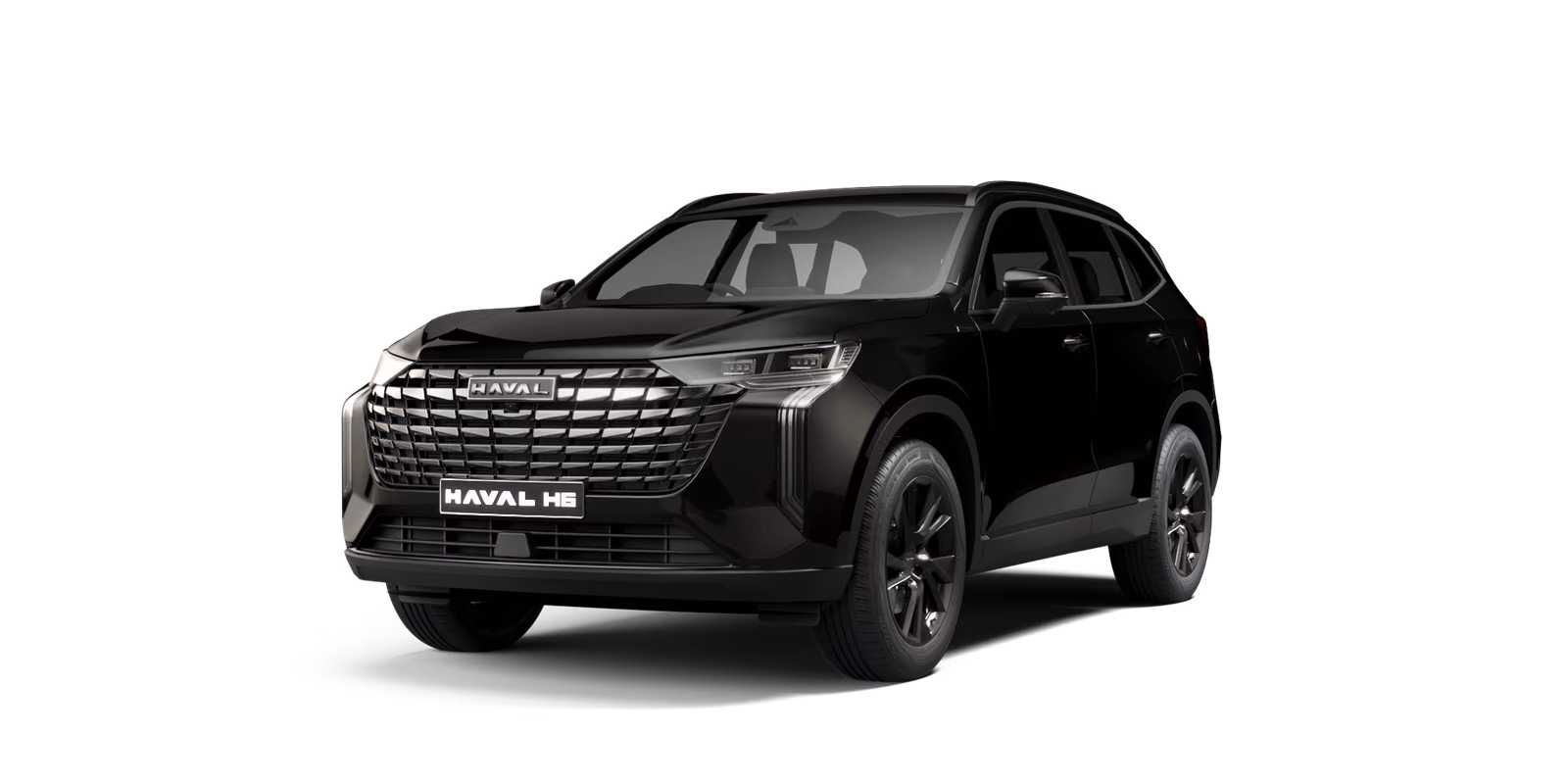 Haval H6 чёрного цвета в три четверти
