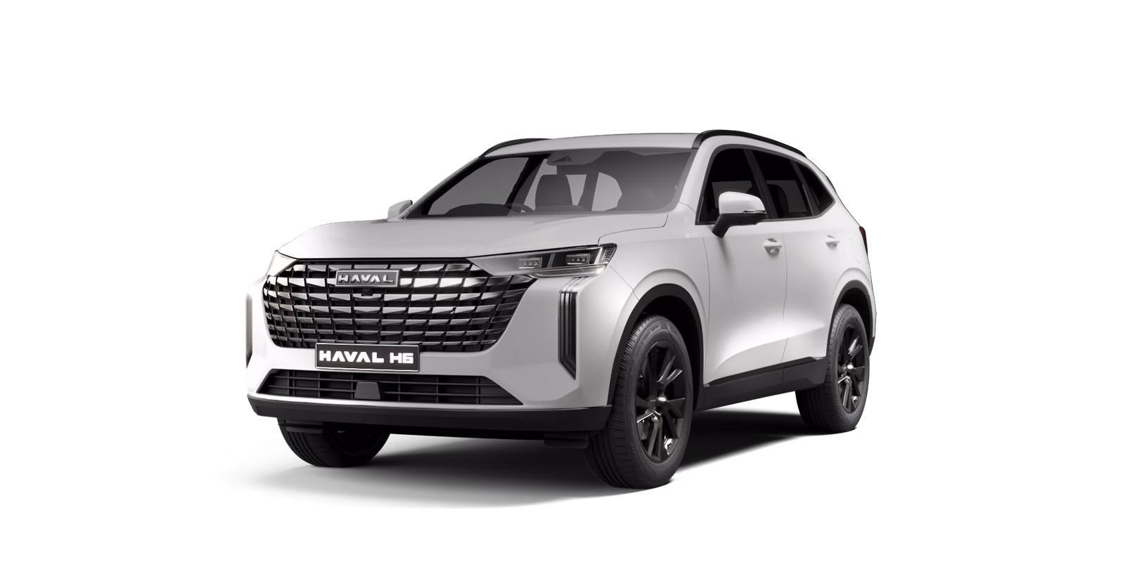Haval H6 белого цвета в три четверти