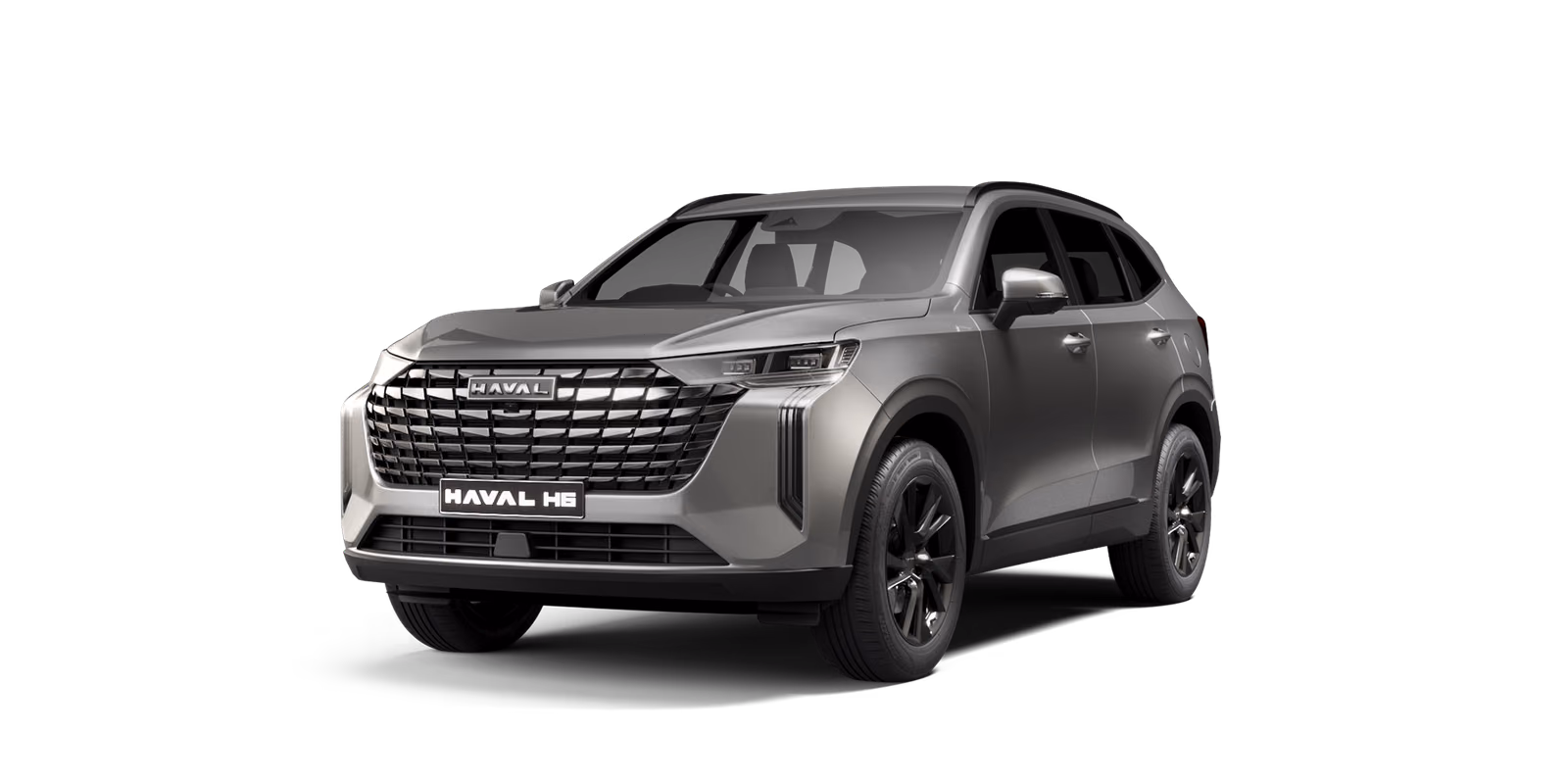 Haval H6 серого цвета в три четверти