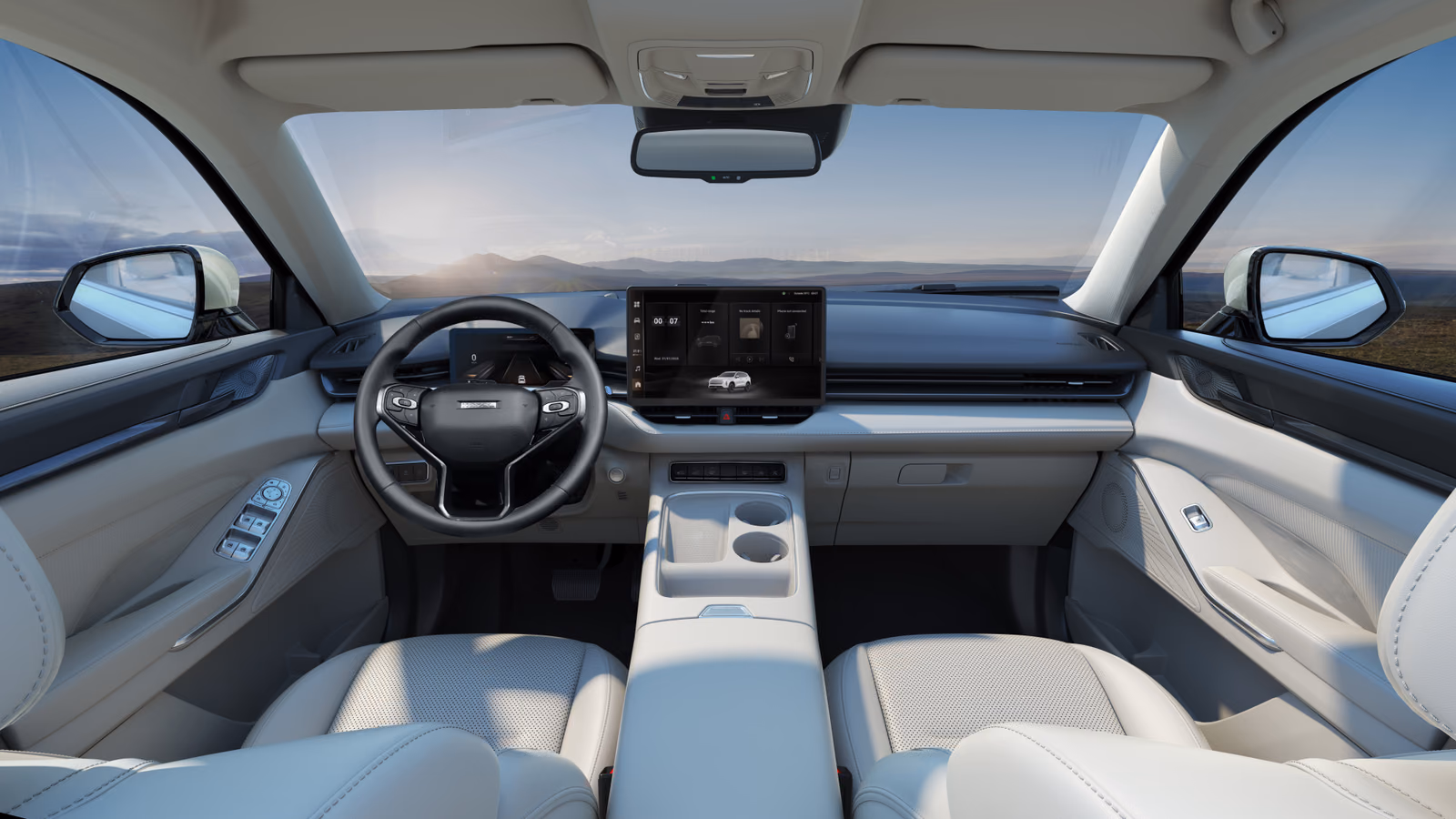 Салон Haval H6 в светлой отделке