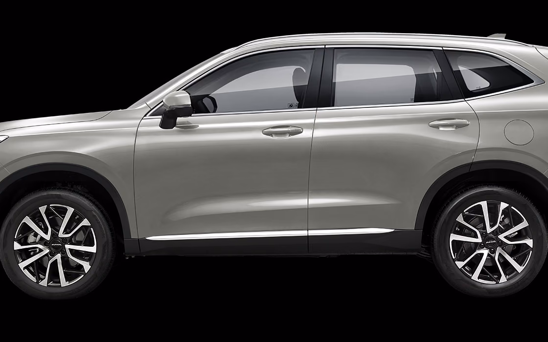 Оливковый Haval H6S, вид сбоку