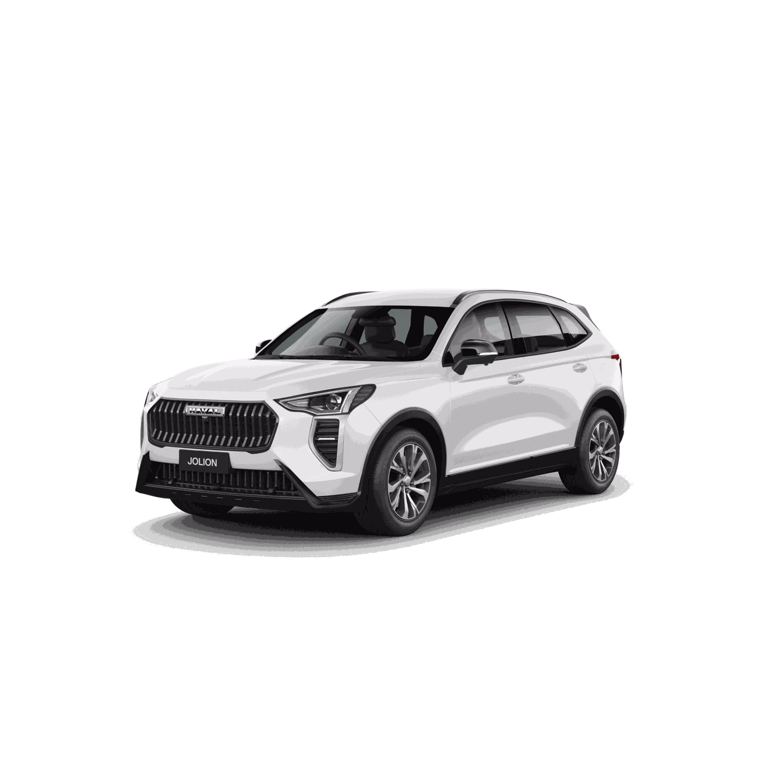 Белый Haval Jolion, вид спереди в три четверти