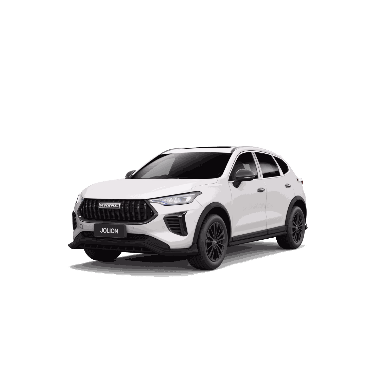 Белый Haval Jolion, вид спереди слева