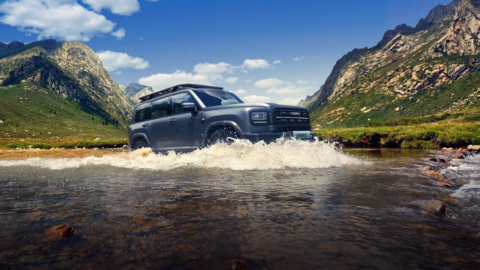 Haval Raptor 2026 — движение через горный ручей