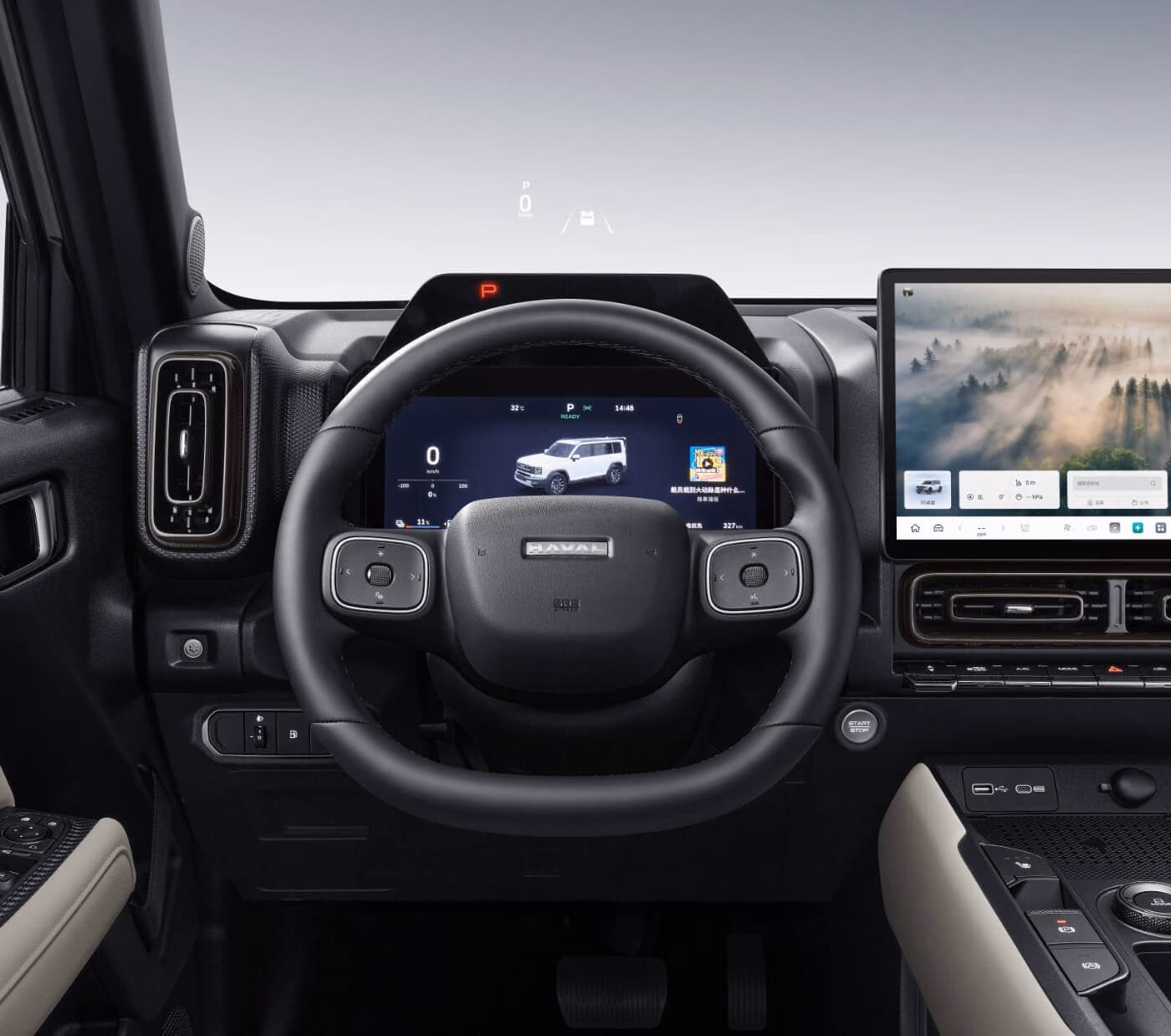 Haval Raptor 2026 — рулевое колесо и цифровая панель