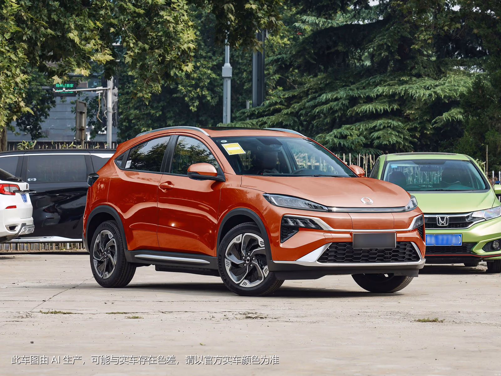 Honda M-NV 2023 — оранжевый кузов спереди с другой стороны