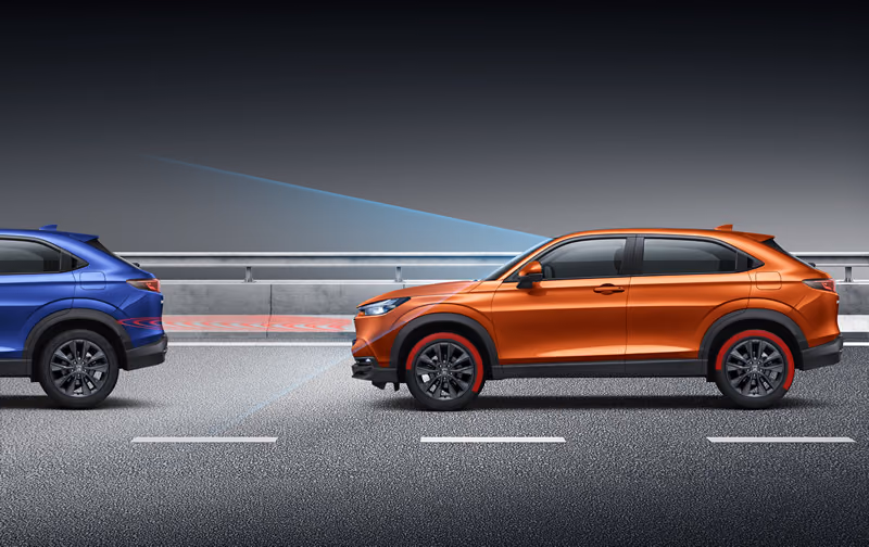 Honda XR-V в профиль с системой контроля дистанции