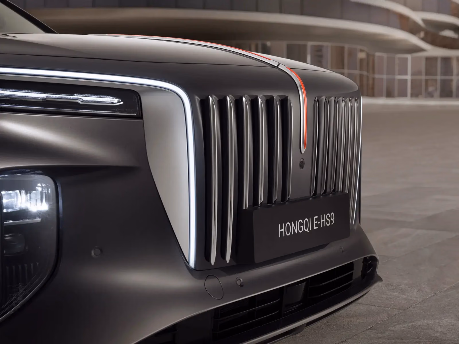 Решётка радиатора и оптика HONGQI E-HS9