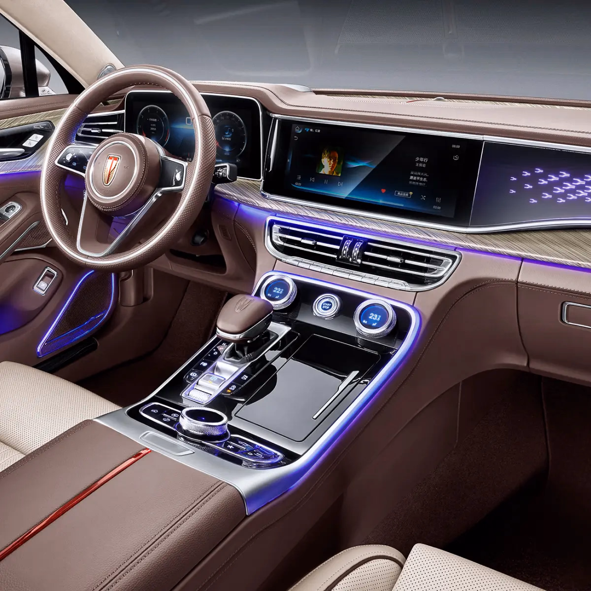 Передняя панель и центральная консоль HONGQI H9