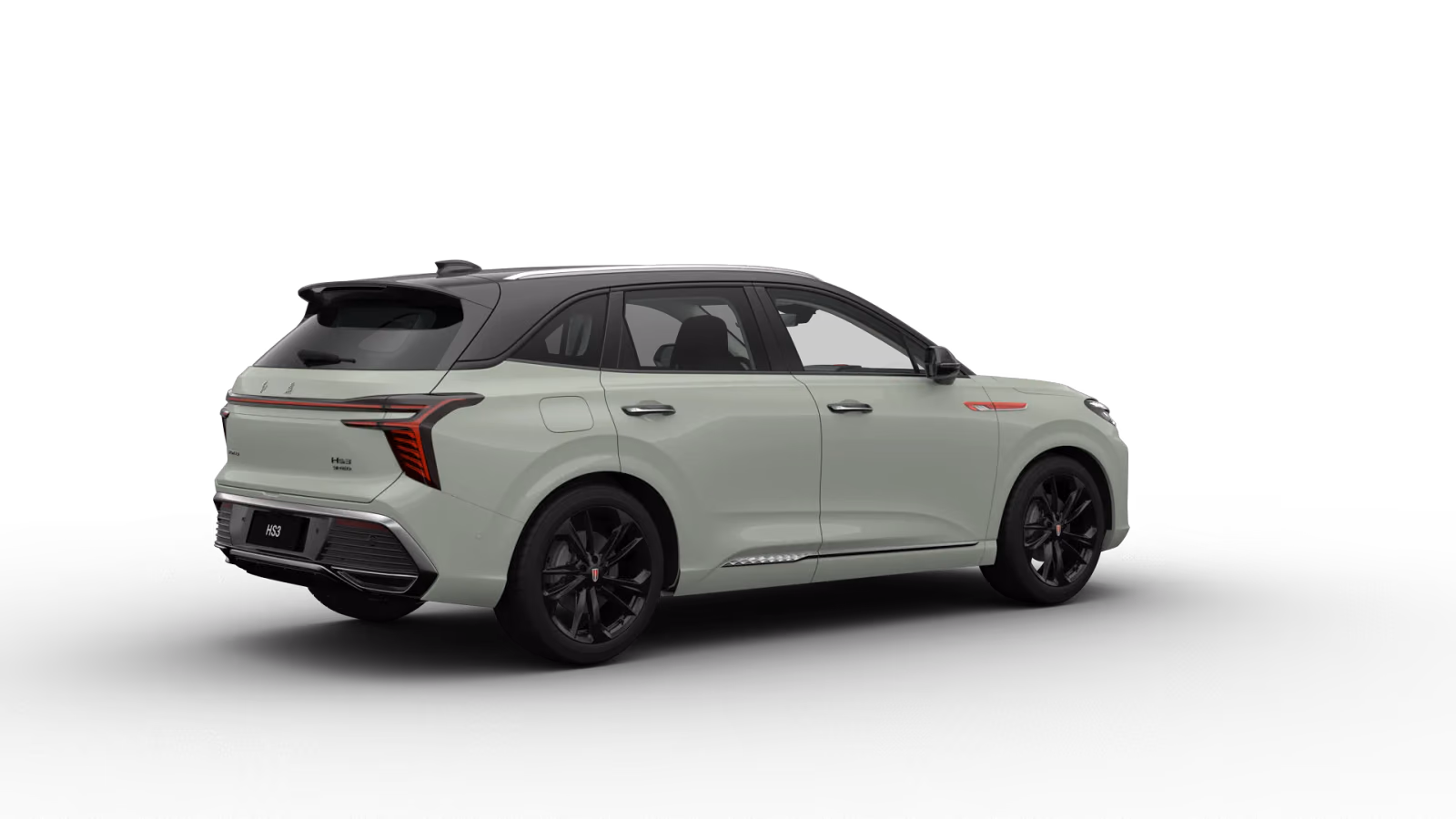 Hongqi HS3 в студии, вид сзади в три четверти