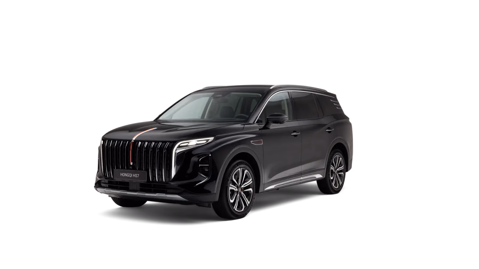 Hongqi HS7 спереди в три четверти на белом фоне