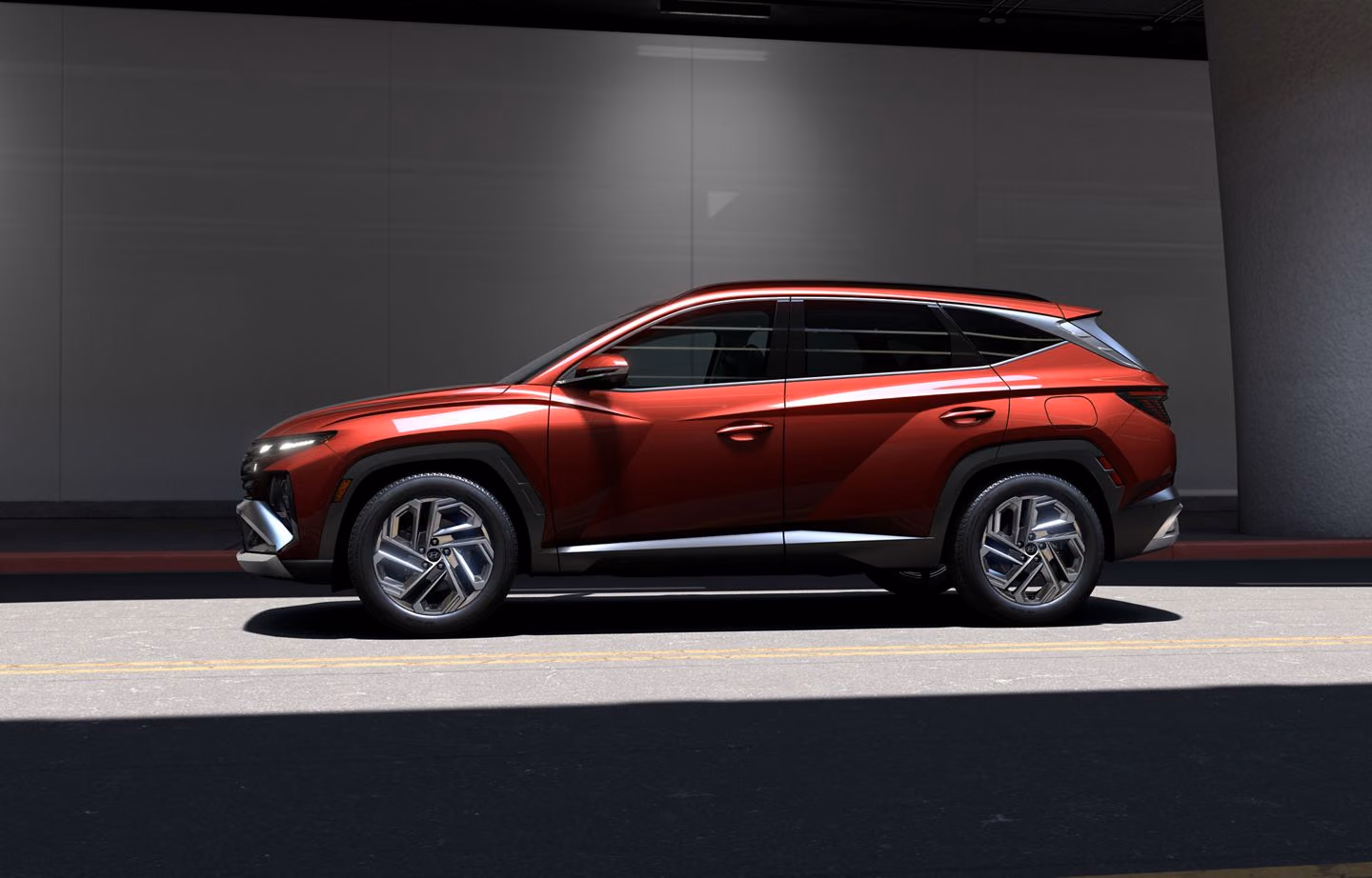 Hyundai Tucson в профиль