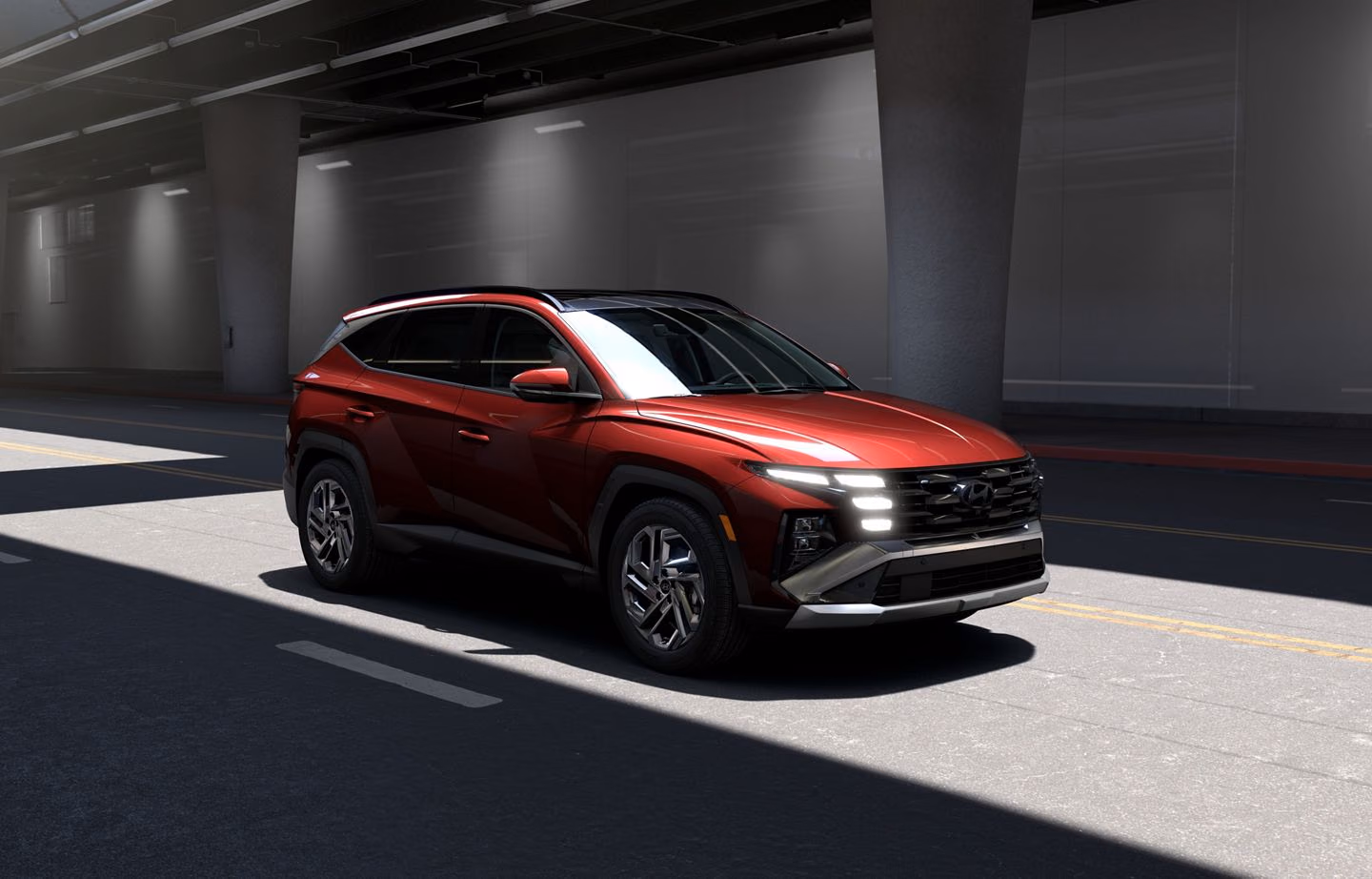 Hyundai Tucson, вид спереди в три четверти