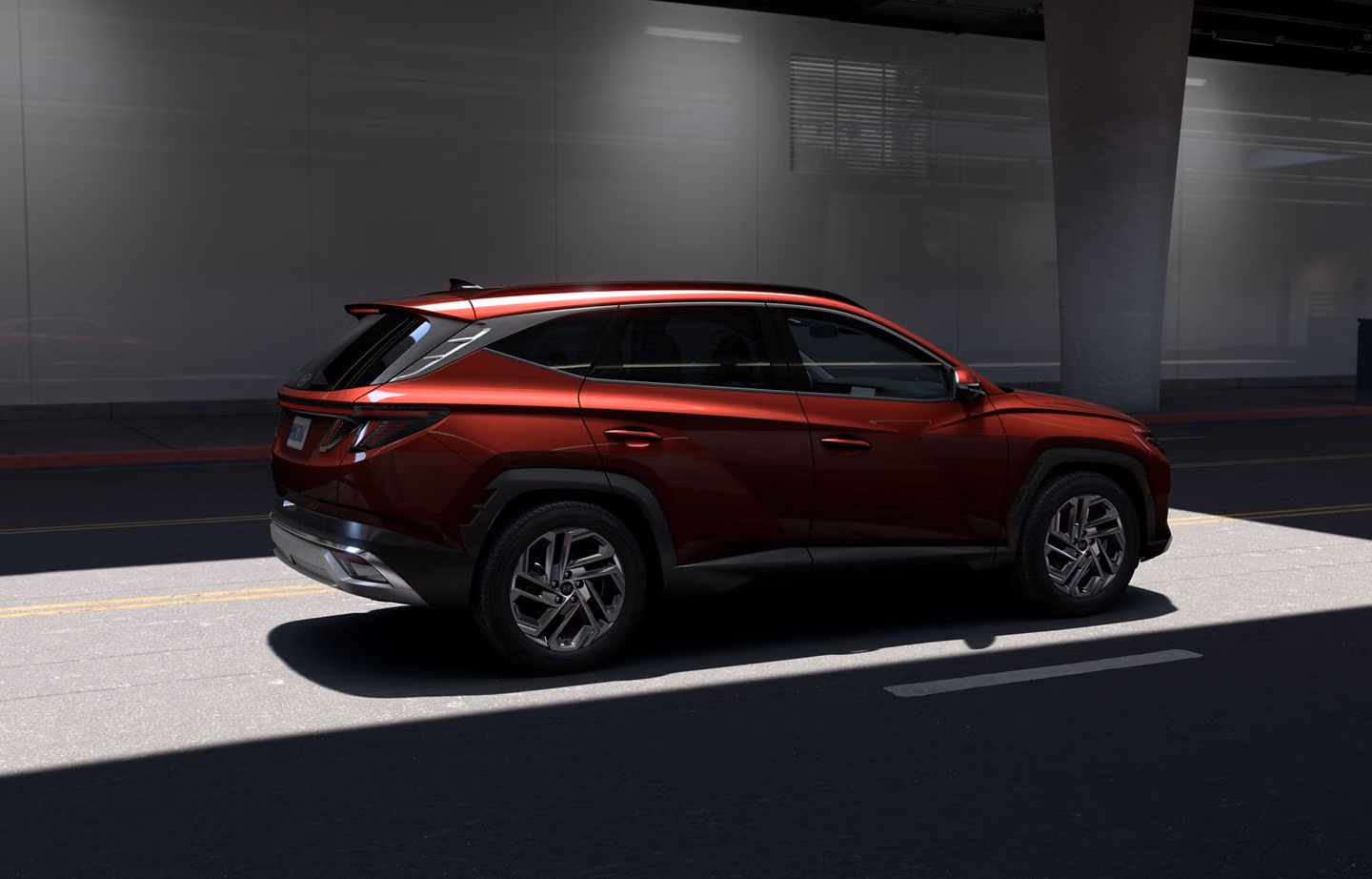 Hyundai Tucson, вид сзади в три четверти